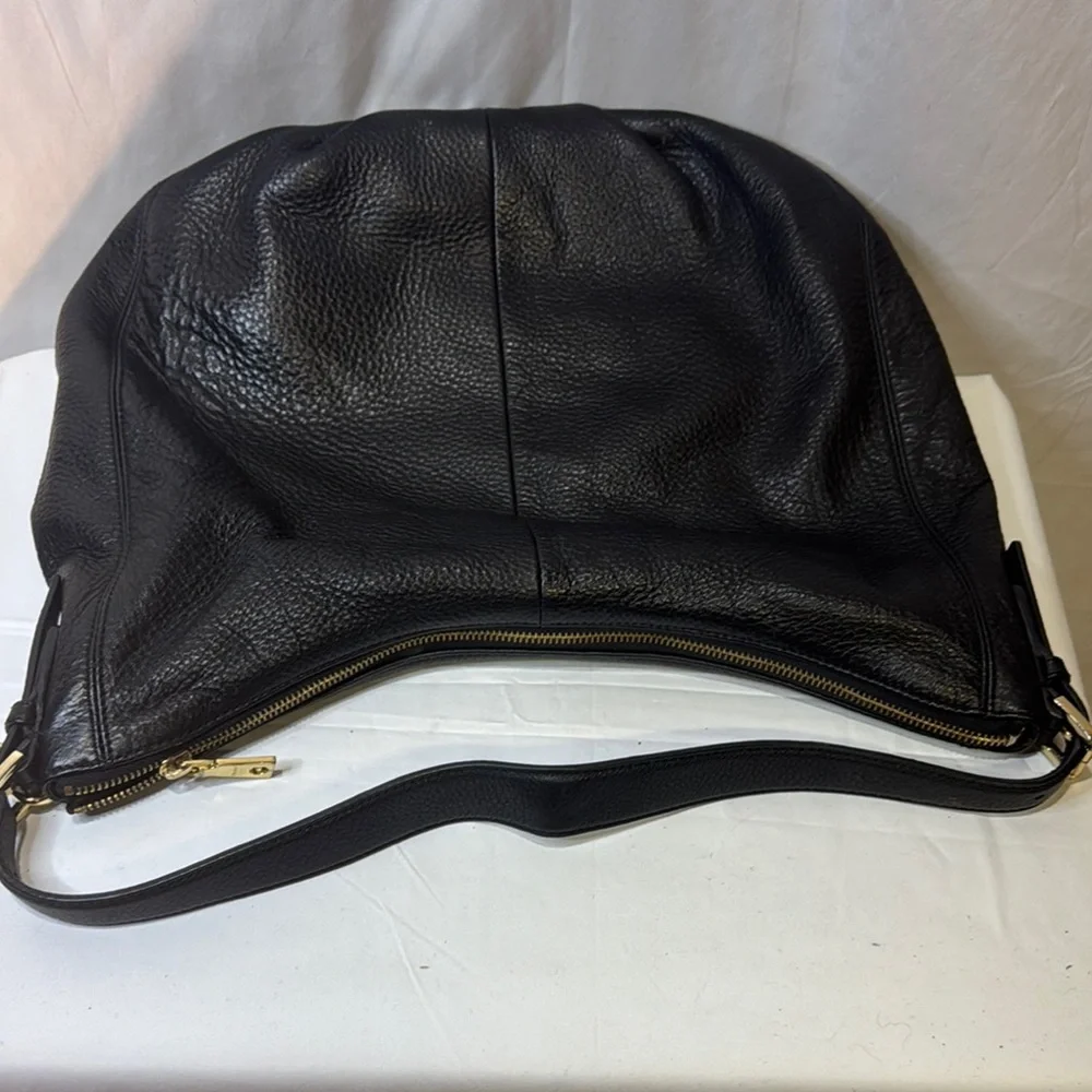 DKNY Black Leather Hobo Bag